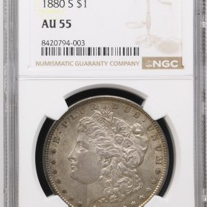 1880-S Morgan Dollar  NGC AU-55