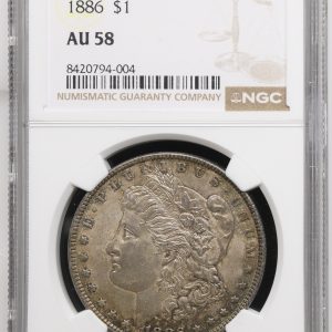 1886-P Morgan Dollar  NGC AU-58
