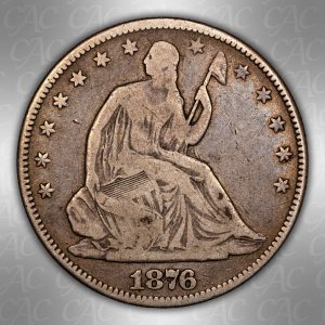 1876-P Seated Liberty Half Dollar CACG VG DETAILS