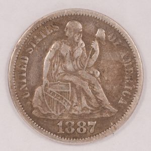 1887-P Liberty Seated Dime  VF